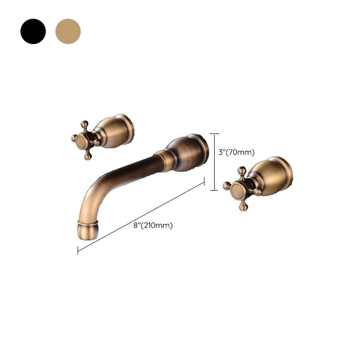 Lisslune | Widespread bathroom faucet 3 holes round sink faucet