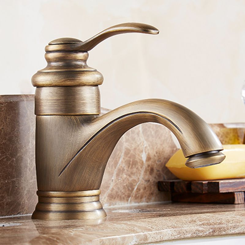Lisslune | Glam Style Bathroom Sink Faucet Single Handle Low Arc Sink Faucet