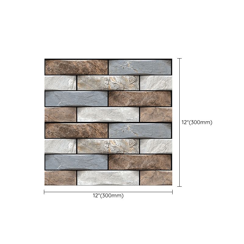 Lisslune | Modern PVC Field Tile/Single Tile Rectangular Peel and Stick Back Wall Tile