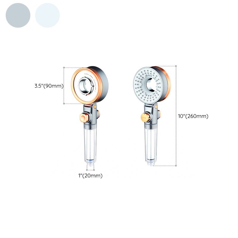 Lisslune | Reversible round shower head 3 spray types adjustable water flow handheld shower