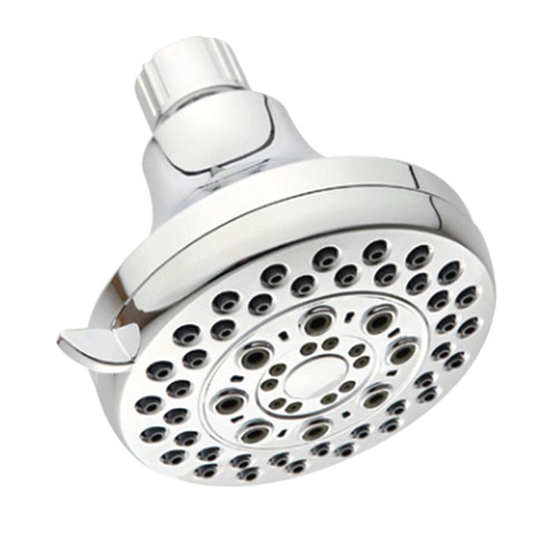 Lisslune | Silver Dual Shower Head Round Rainfall Wall-Mounted Shower Head