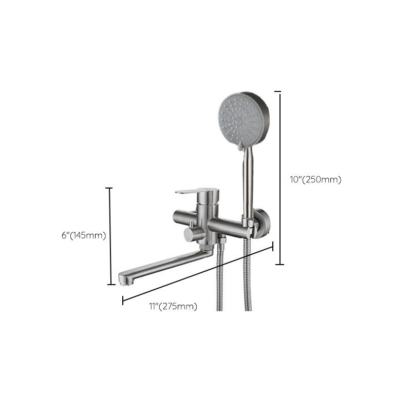 Lisslune | Bathroom Bathtub Faucet Lever Handheld Shower Bathtub Faucet