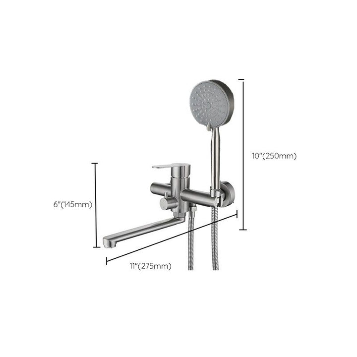 Lisslune | Bathroom Bathtub Faucet Lever Handheld Shower Bathtub Faucet