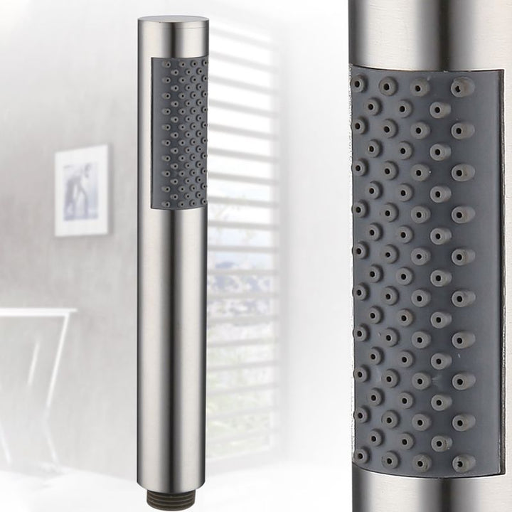 Lisslune | Cylindrical Hand Shower with Self-Cleaning Stainless Steel Wall Shower Head