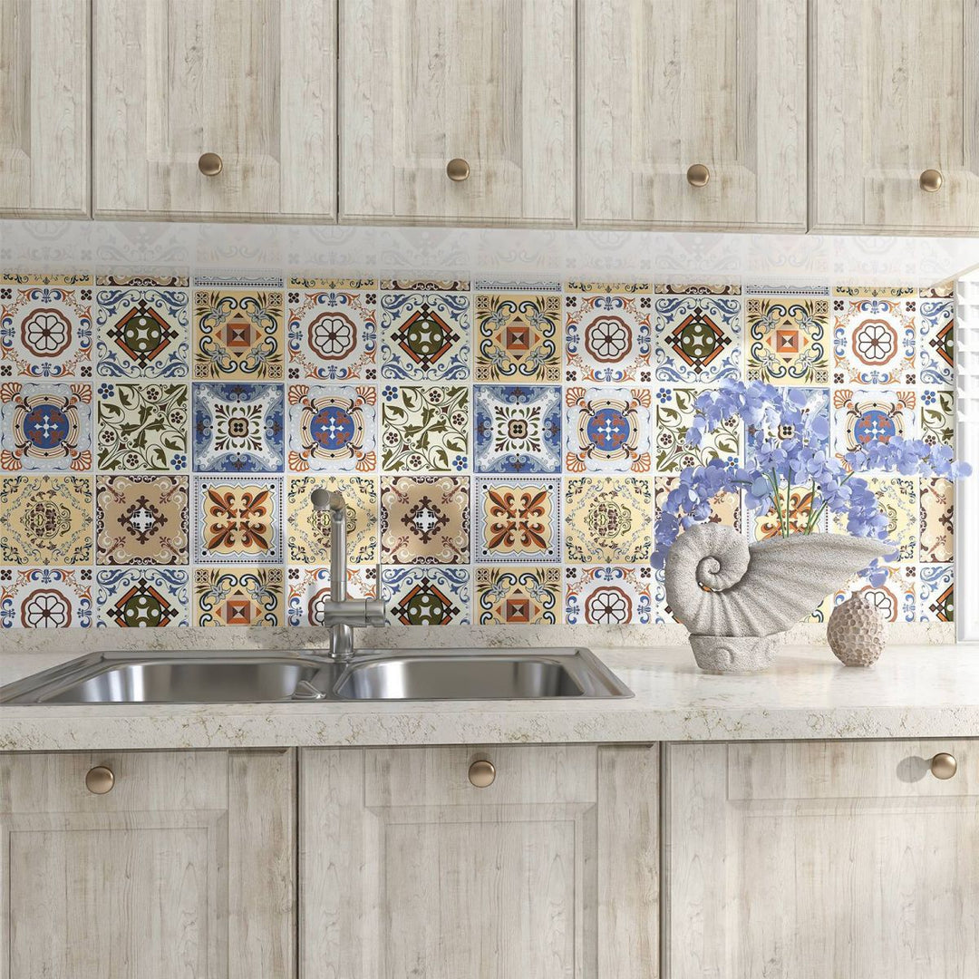 Lisslune | Mosaic Tile Peel and Stick Wall Tile Modern Wallpaper with Waterproof