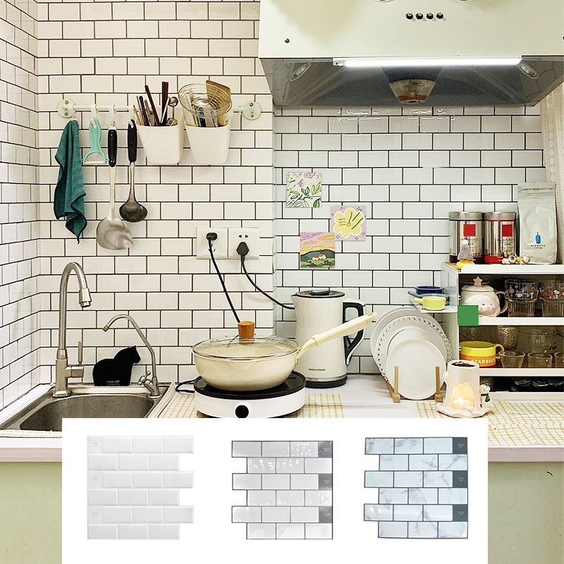 Lisslune | PVC Peel-and-Stick Tiles Waterproof Peel-and-Stick Tiles with Square Shape