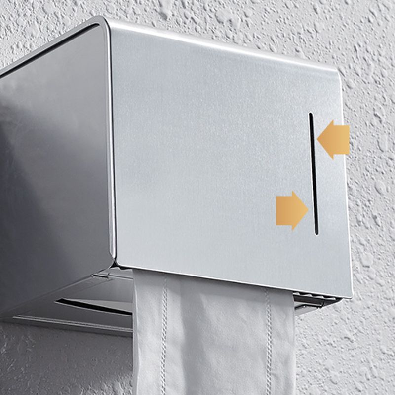 Lisslune | Contemporary bathroom accessory set made of aluminum with towel holder/bath shelf