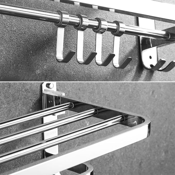 Lisslune | Modern Stainless Steel Bathroom Set Silver Bathroom Accessory Set