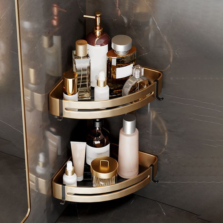 Lisslune | Modern Gold Bathroom Accessories Set Bathroom Shelf Bathroom Accessories Set