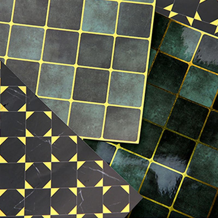 Lisslune | Mosaic Tiles Wallpaper PVC Square Form Peel and Stick Tiles