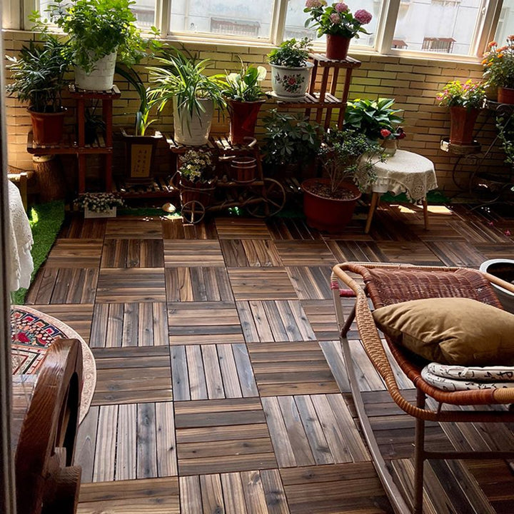 Lisslune | Country House Engineered Floor Tile Waterproof Click-Lock Indoor Wood Flooring