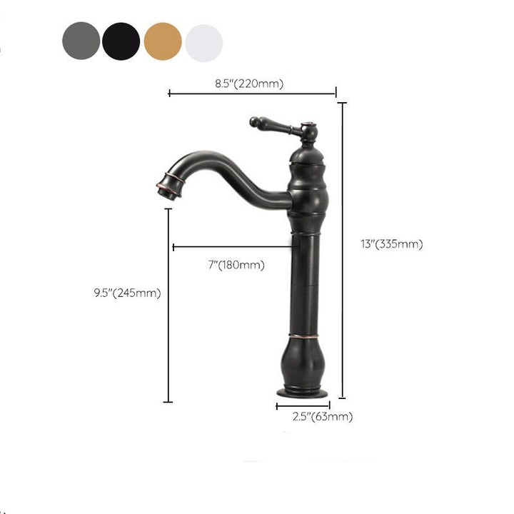 Lisslune | Vintage Bathroom Bathtub Faucet Single Lever Wall Mounted Bathtub Faucet
