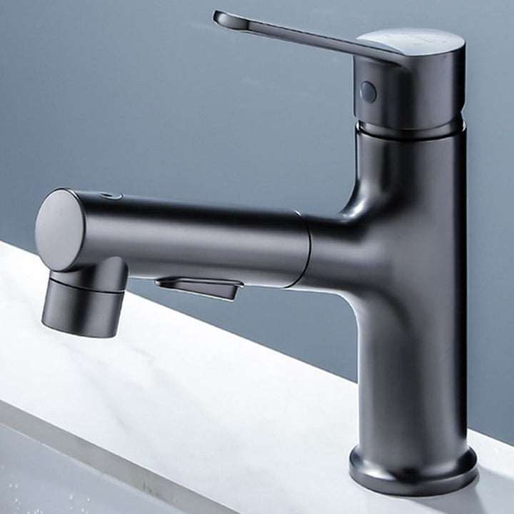 Lisslune | Modern Sink Faucet Solid Copper Centered Lavabo Faucet for Bathroom