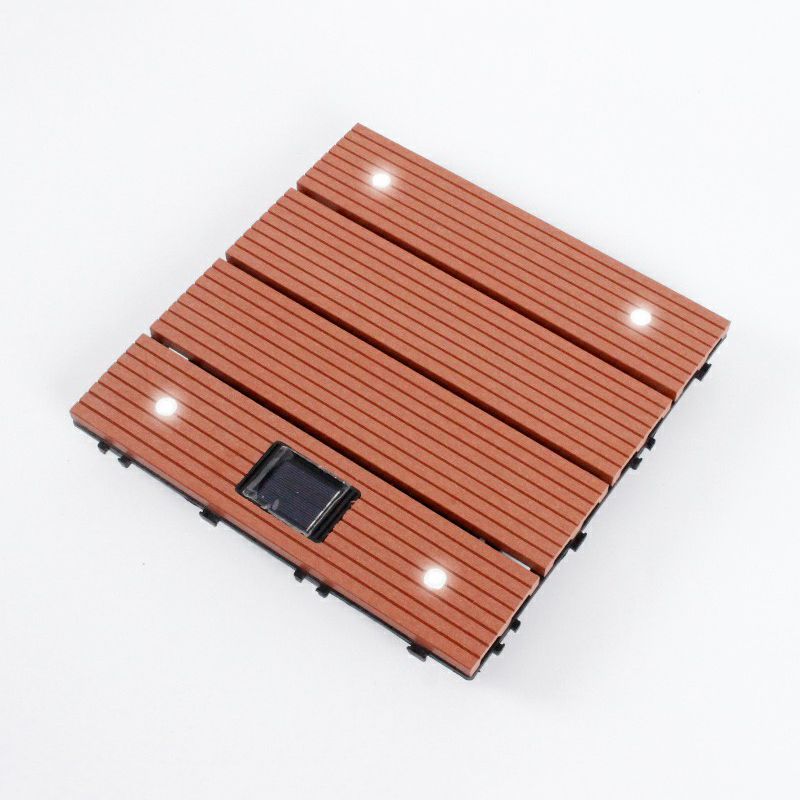 Lisslune | Striped Pattern Terrace Floor Tiles Square Click Floor Tiles Floor Board