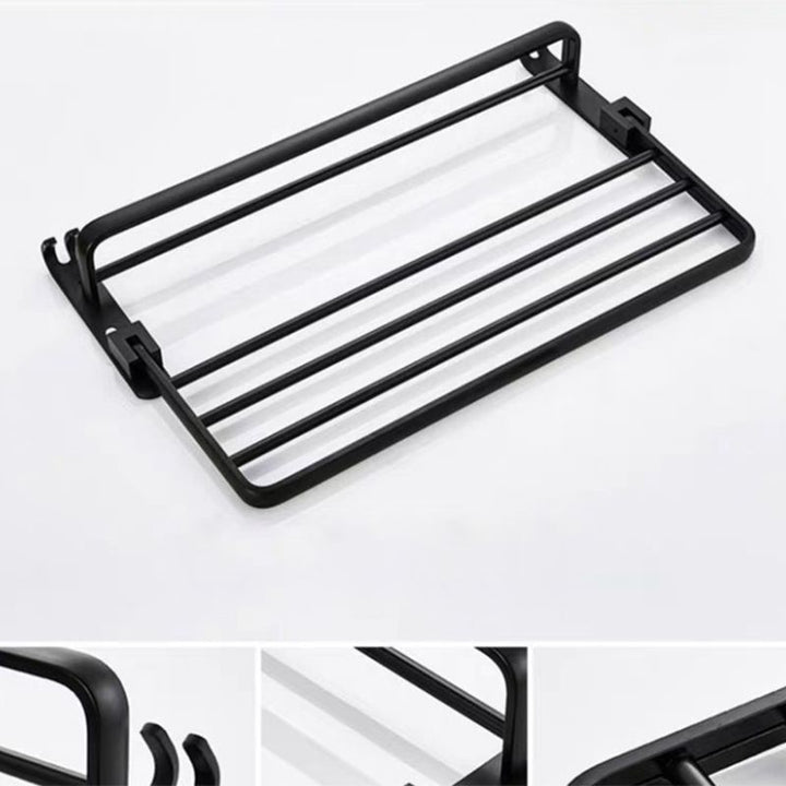 Lisslune | Modern Bathroom Accessories Set Towel Holder Black Soap Dish Bath Accessories Set