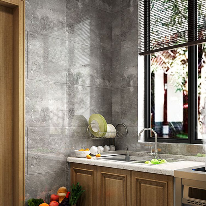 Lisslune | Simple Tile Wallpaper Plastic Waterproof Peel and Stick Backdrop