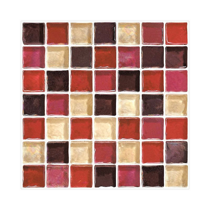 Lisslune | Mosaic Tile Wallpaper PVC Waterproof Peel and Stick Wall Tile with Square Shape