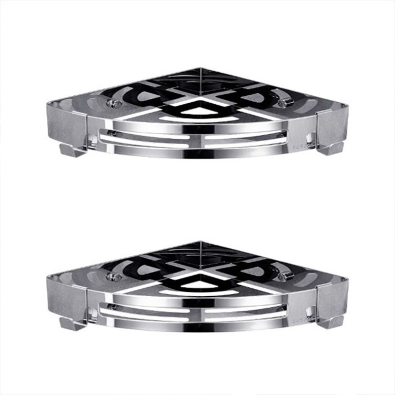 Lisslune | Modern Bathroom Hardware Set Silver Bath Shelf Bath Hardware Set