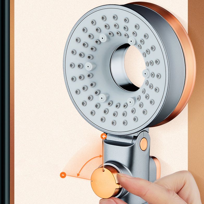 Lisslune | Reversible round shower head 3 spray types adjustable water flow handheld shower
