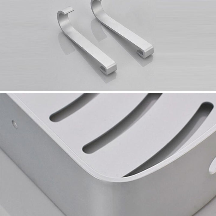 Lisslune | Silver Bathroom Accessory Set Modern Anti-Rust 1/2/3 -piece Bath Shelf