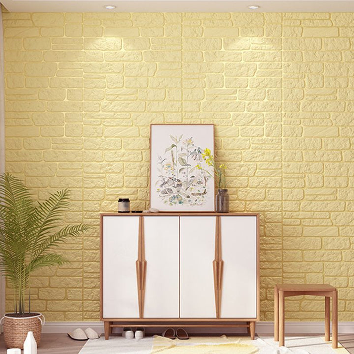 Lisslune | Colorful 3D-embossed wall panel Waterproof artificial stone wall tile