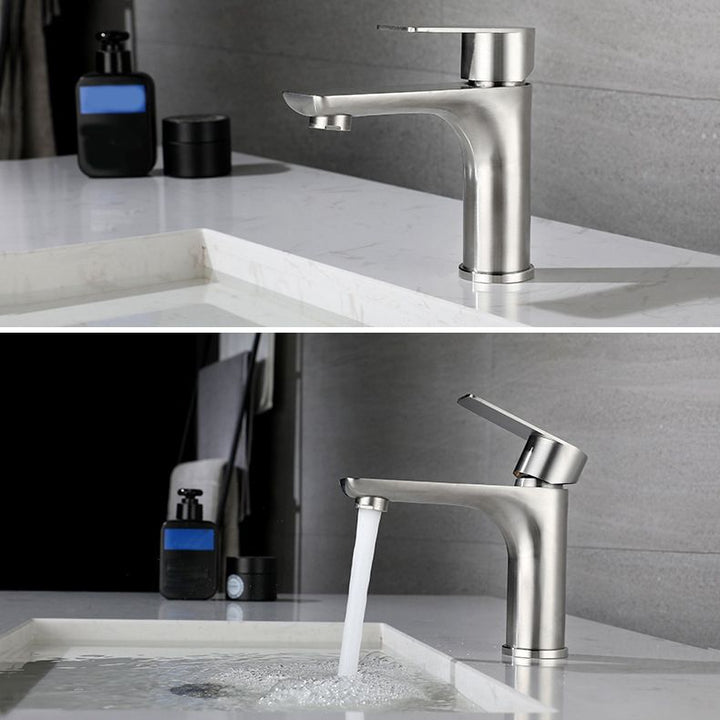 Lisslune | Modern Vessel Faucet Copper Single Handle Low Arc Vessel Faucet for Home