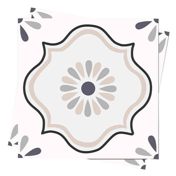 Lisslune | Square Indoor Vinyl Flooring Self-adhesive Flower Pattern Waterproof Vinyl Flooring