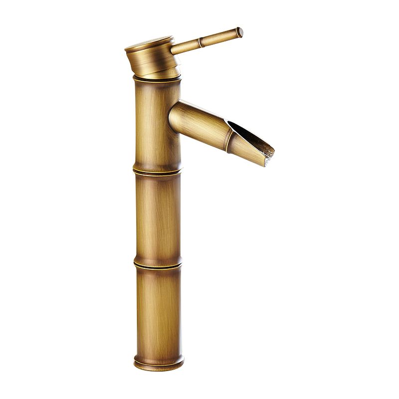 Lisslune | Lever Handle Vessel Faucet Single Hole Basin Faucet Farmhouse Style Sink Faucet