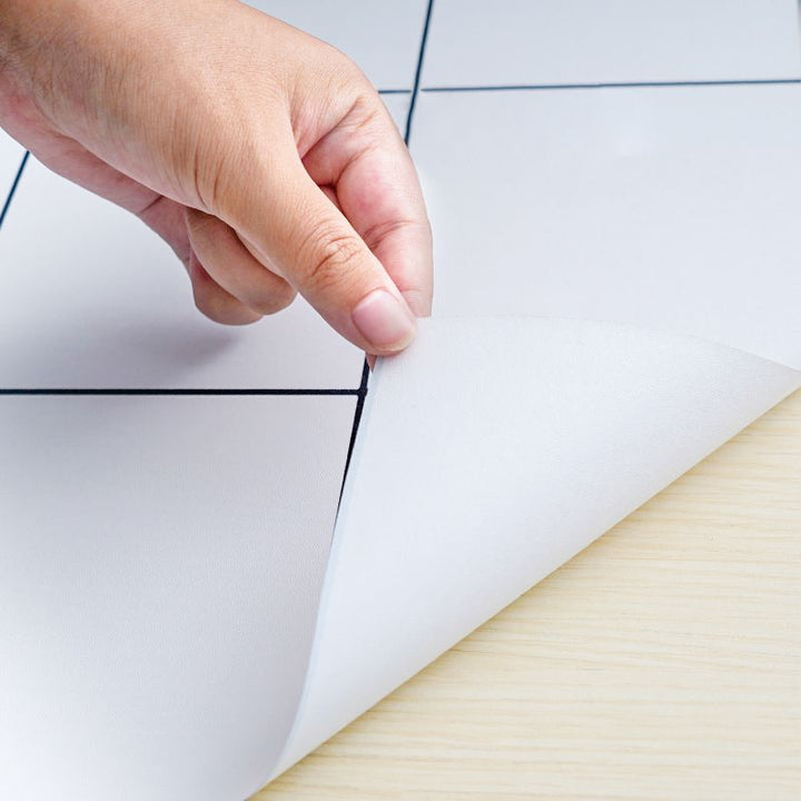 Lisslune | Square Grid Mosaic Tiles waterproof Peel-and-Stick Tile for backsplash