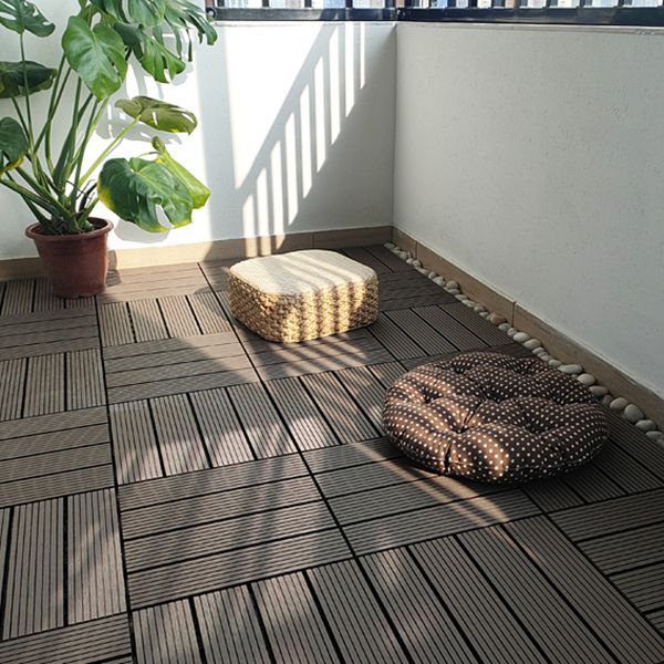 Lisslune | 11 Pack 12" X 12" Square Deck/Patio Tiles Snap Fit for Outdoor Patio Tiles