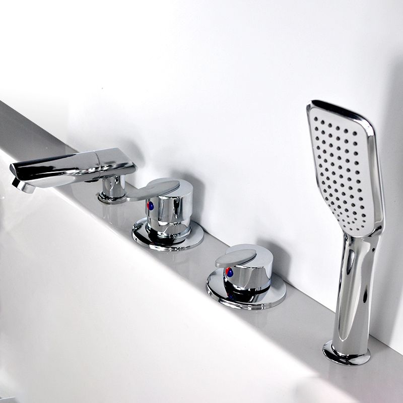 Lisslune | Wall-mounted Copper Roman Bathtub Faucet Low Arc Roman Bathtub Filler Trim
