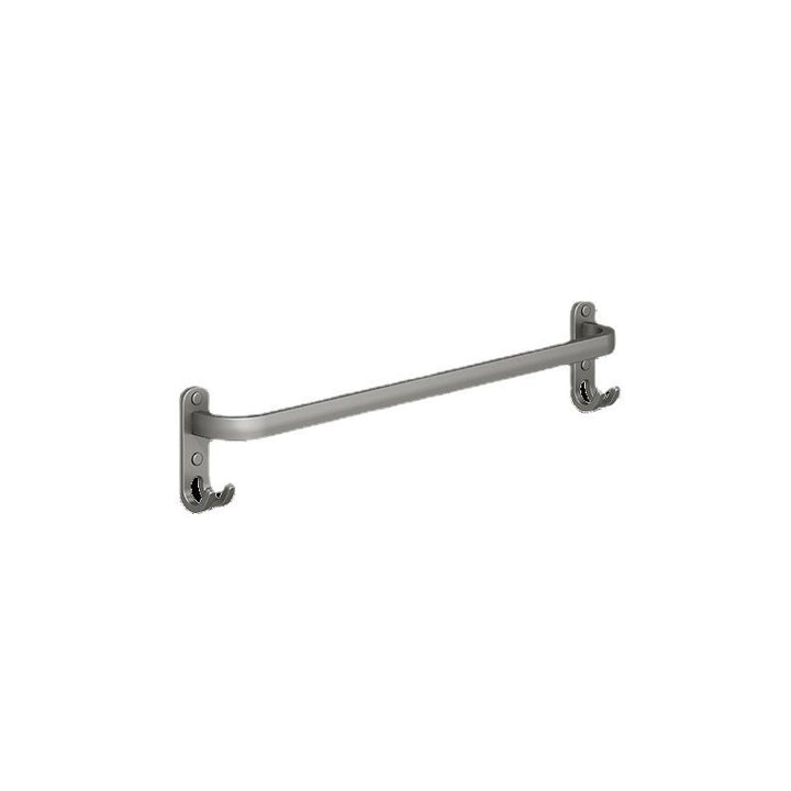Lisslune | 2-piece modern bathroom accessory set in matte grey aluminum towel rail