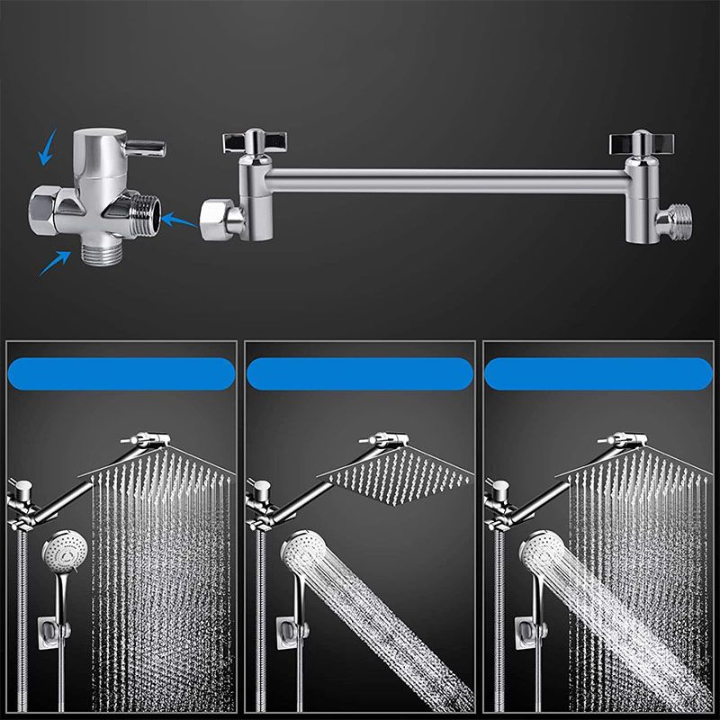 Lisslune | Modern shower combination spray 5 setting patterns handheld shower head with large shower head