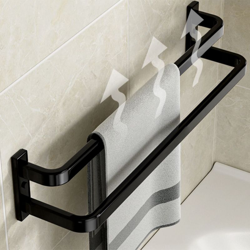 Lisslune | Modern Bathroom Set Towel Bar Paper Holder Black Bathroom Accessory Set