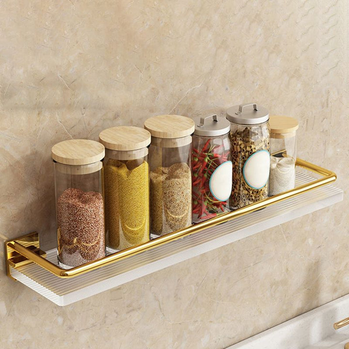 Lisslune | Modern Silver/Gold Bathroom Hardware Set Bathroom Shelf Bathroom Set
