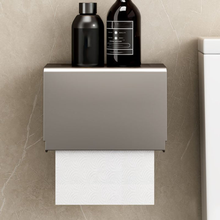 Lisslune | Modern Gray Bathroom Set Paper Holder Bathroom Shelf Bathroom Hardware Set