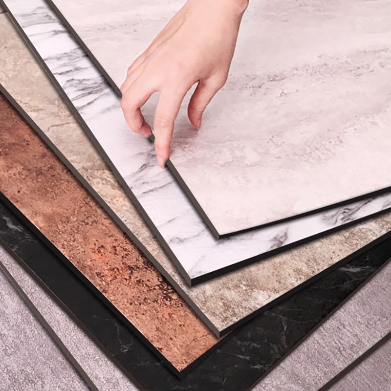 Lisslune | Modern Water-Repellent Plastic Flooring Fabric Look Square Edge Floor Tiles