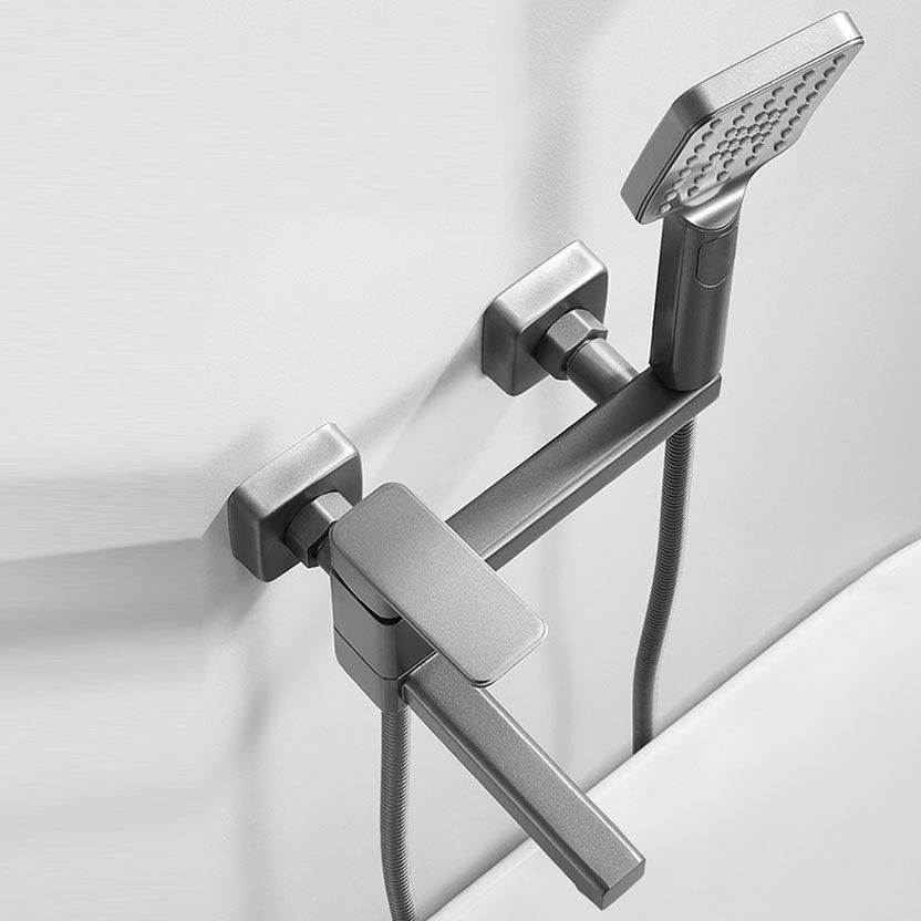 Lisslune | Modern Bathtub Faucet Copper with Handheld Shower Wall-Mounted Bathtub Filler