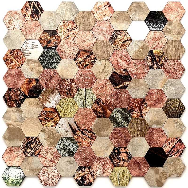 Lisslune | Water-repellent Peel & Stick Tile Hexagonal Mosaic for Splash Wall