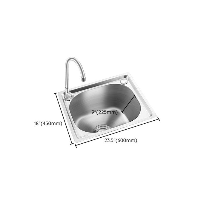 Lisslune | Modern Bar Prep Mirror Stainless Steel with Faucet Workstation Rack