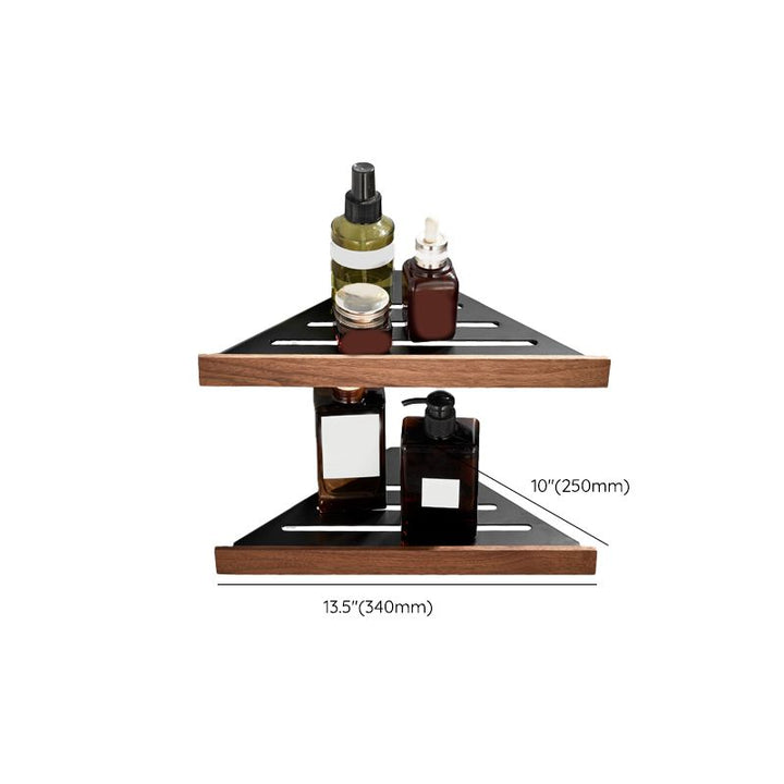 Lisslune | Wood and Aluminum Bath Accessory Set Black Bathroom Accessory Kit