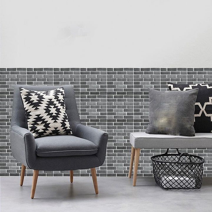 Lisslune | Pattern Matte Color Stone Peel and Stick Mosaic Tile Peel and Stick Tile Set of 5