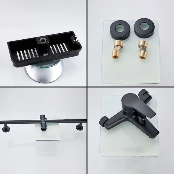 Lisslune | Brass Wall-Mounted Shower System Single Handle Shower with Lever Handle