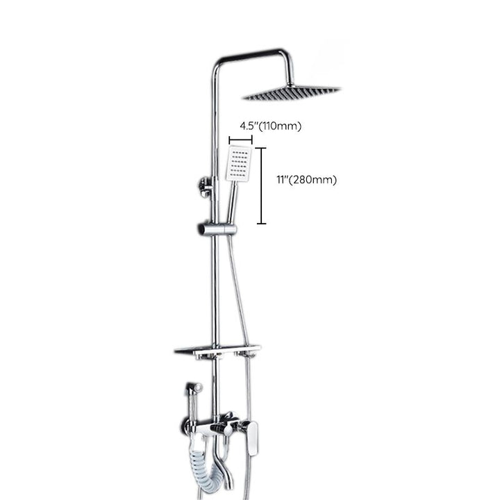 Lisslune | Modern adjustable swivel shower head metal shower fixture on the wall