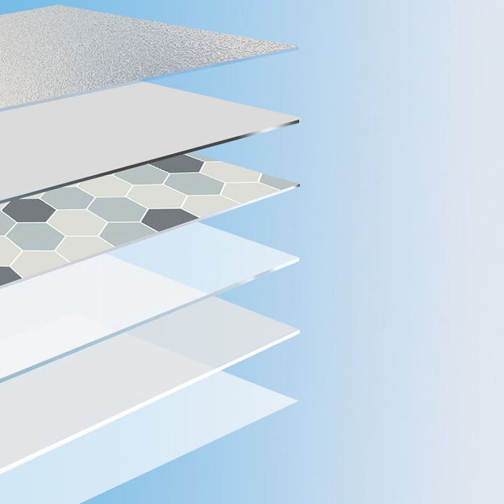 Lisslune | Modern vinyl floor planks peel & stick grid print PVC flooring