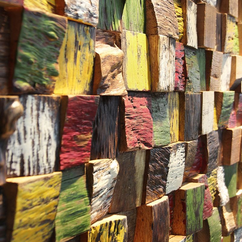 Lisslune | Wall cladding wood shiplap mosaic modern interior wall cladding