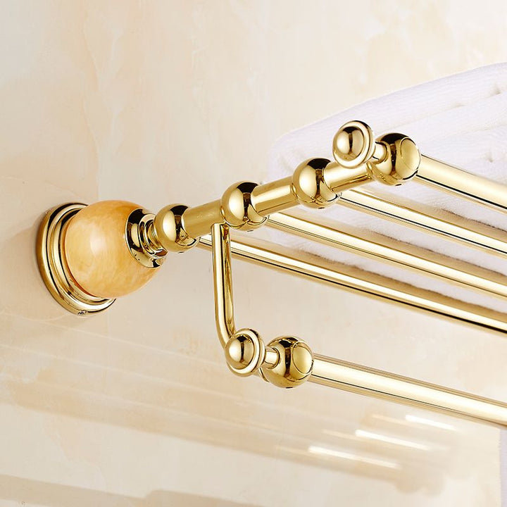 Lisslune | Polished Gold Bathroom Set Metal Bathroom Accessories Hardware Set