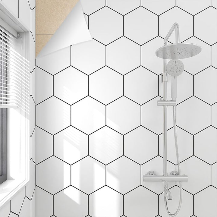 Lisslune | Modern Splash Protection Wallpaper Peel and Stick Mosaic Tile for Bathroom