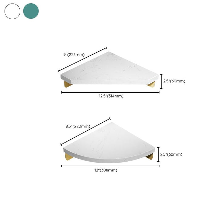 Lisslune | Marble 2-piece Bathroom Accessory Set Brushed Metal Bathroom Shelf