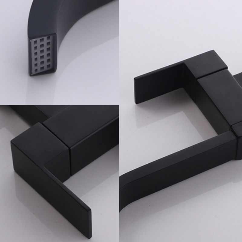 Lisslune | Contemporary Wall Mounted Bathroom Faucet Lever Handles Low Arc Swivel Brass Tap